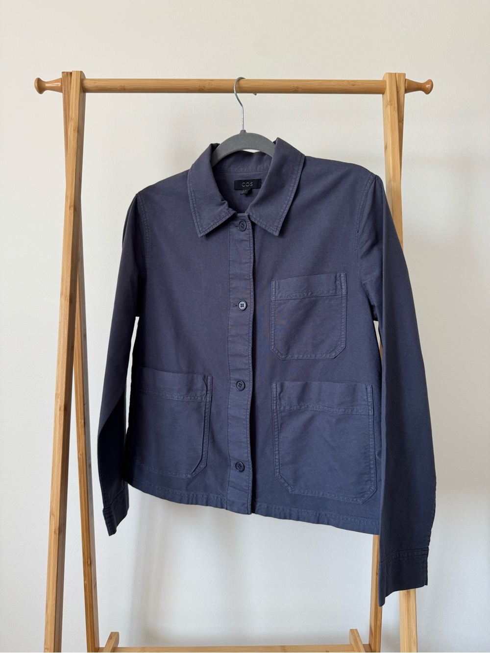 COS Navy Utility Button-Front Jacket - Picture 2 of 11